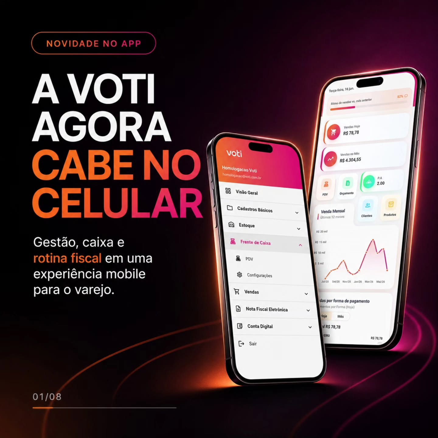 A Voti também cabe no seu celular.